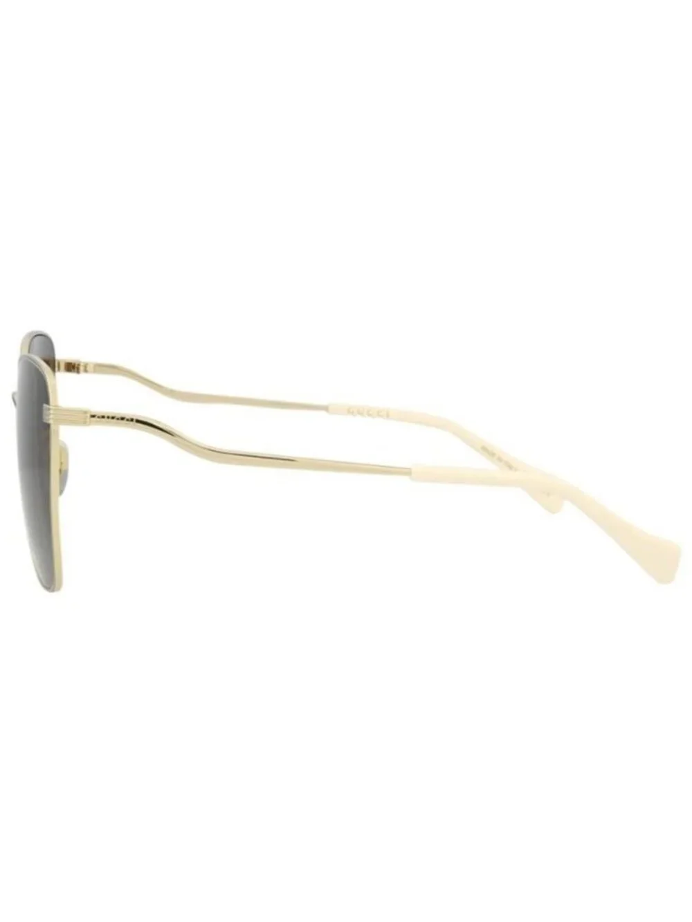 New Gucci Womens Square/Rectangle Gold Gold Grey Fashion Designer Sunglasses